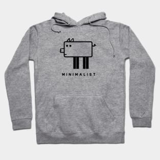 Geometrical, minimalist design for pig fans Hoodie